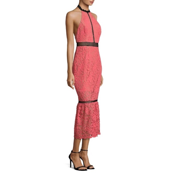 halter midi cocktail dress